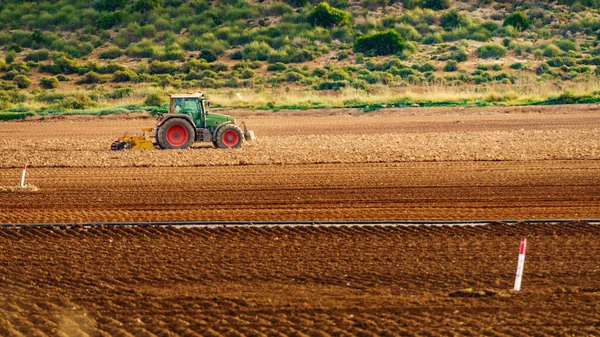 Tractor Working Field Planting Seeds Mechanization — Fotografia de Stock