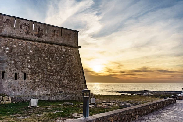Fortificazione Costiera Castello Vicino Alla Città Los Banos Guardias Viejas — Foto Stock