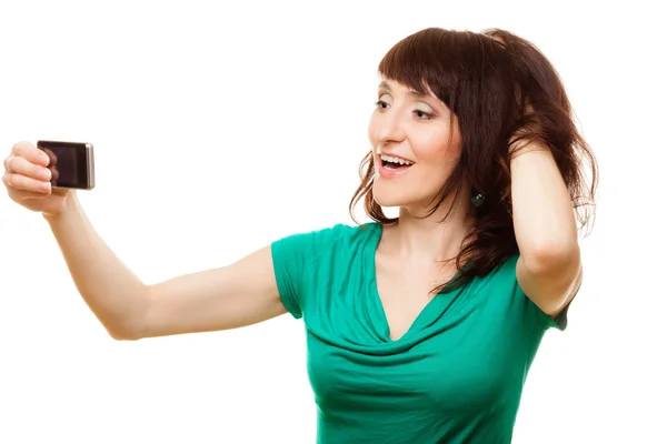 Woman taking self picture — Stock Photo, Image