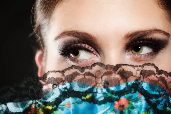 Face of girl flamenco dancer — Stock Photo, Image