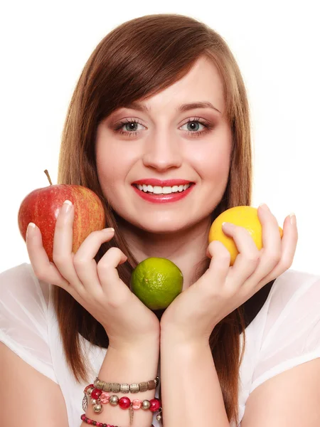 Girl holding fruits. — Stock Photo, Image