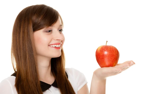 Girl offering apple Royalty Free Stock Images