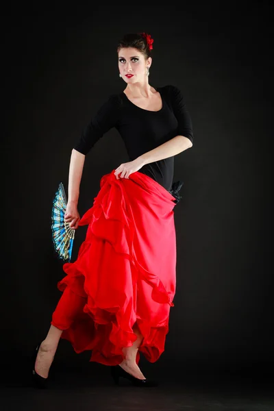 Spanish girl dancing flamenco — Stock Photo, Image