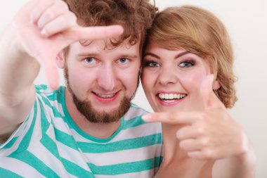 mutlu çift çerçeve el ile yapma