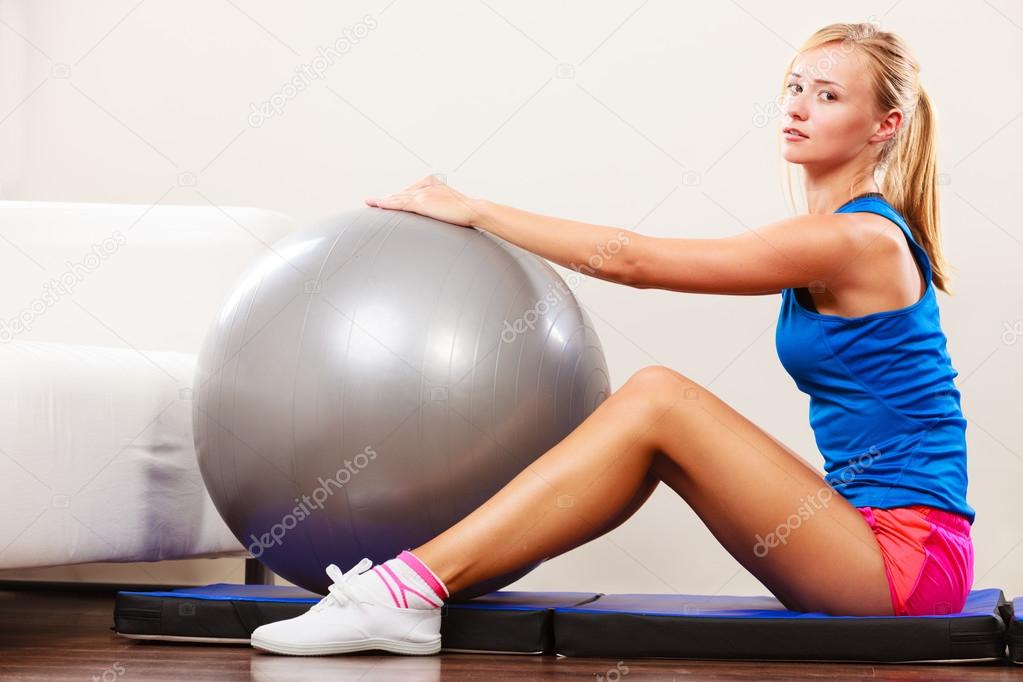 Woman doing fitness exercises