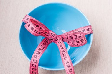 Tablo boş kase çevresinde ölçüm bandı