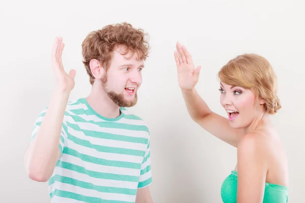 Happy couple celebrating success — Stock Photo, Image