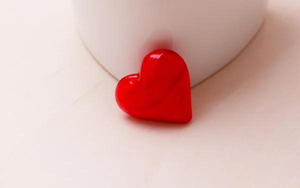 Valentines day background with red heart — Stock Photo, Image