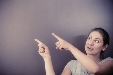 Olgun kadın kopya alanı gösterilen portresi
