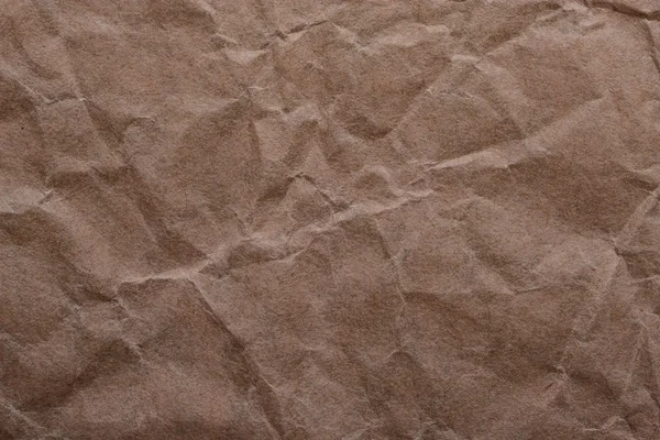 Brown crumpled paper for background — Stock Photo, Image