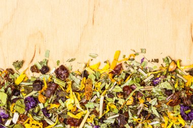 Çeşitli doğal tıbbi otlar kenarlık çerçevesi