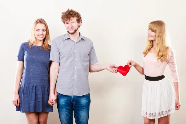 Relación feliz triángulo — Foto de Stock