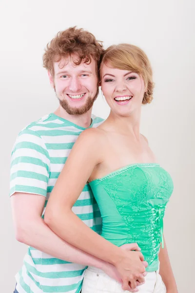 Cheerful young couple portrait — Stock Photo, Image