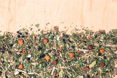 Çeşitli doğal tıbbi otlar kenarlık çerçevesi