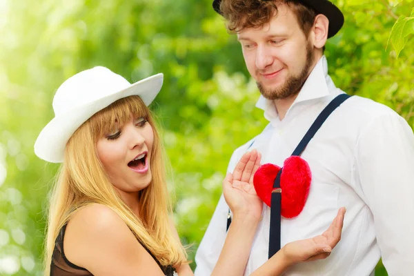 Retro style couple — Stock Photo, Image