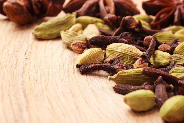 stock image Spices cardamom anise stars and cloves