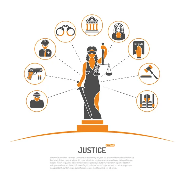 Concepto de Justicia — Vector de stock