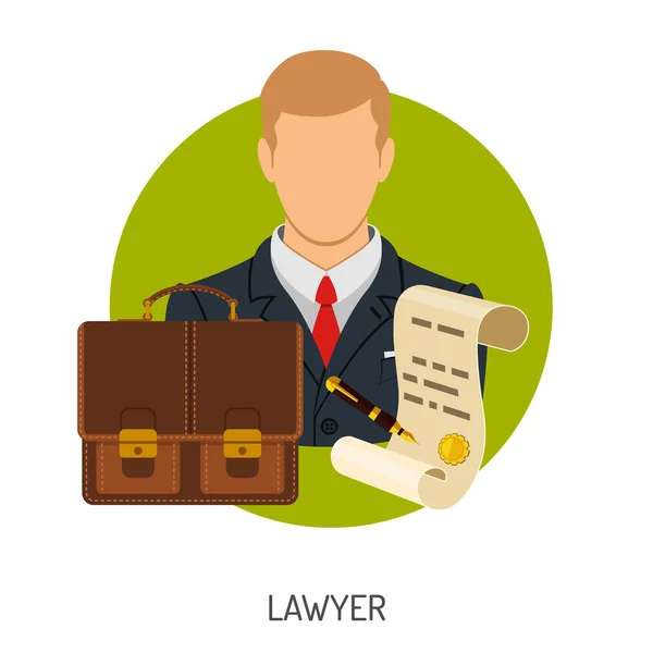 律师与公文包图标 — 图库矢量图片