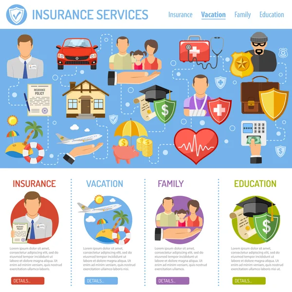 Försäkringstjänster — Stock vektor