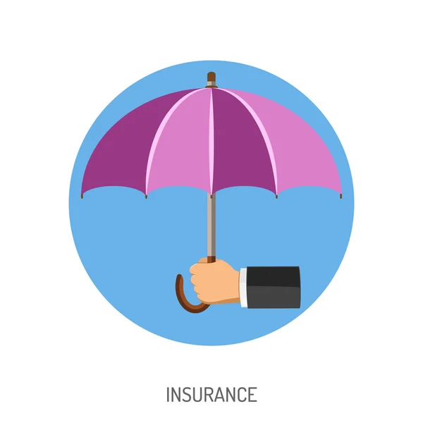 Verzekering platte pictogram — Stockvector