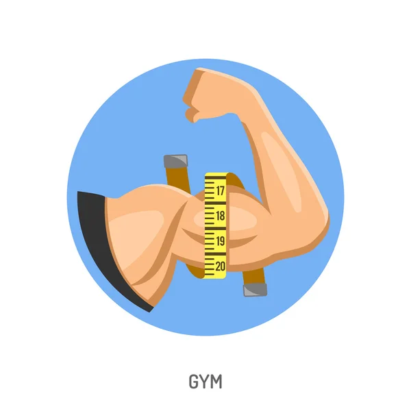 Gym and Fitness Concept — Stock Vector