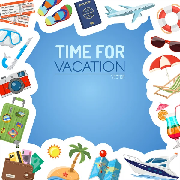 Vakantie en toerisme concept — Stockvector