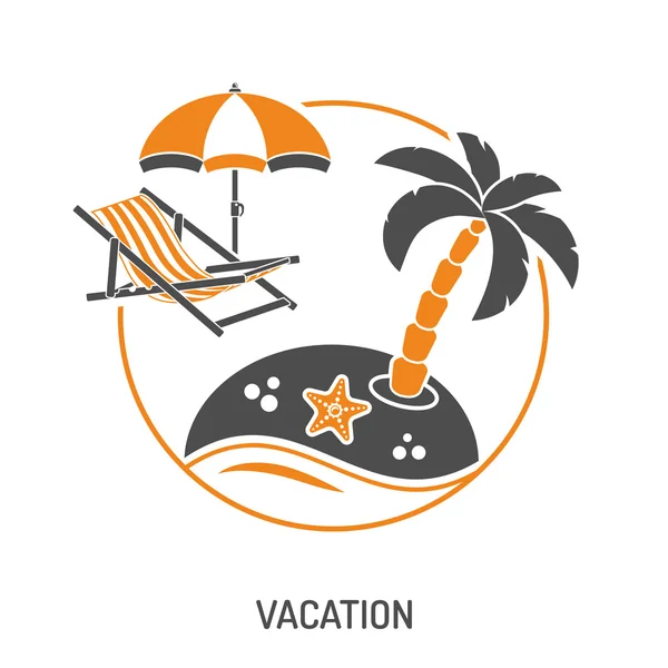Temps de vacances et concept de tourisme — Image vectorielle