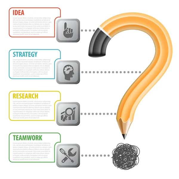 Bleistift und Infografik — Stockvektor