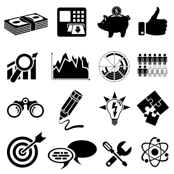 Bedrijf pictogram set — Stockvector