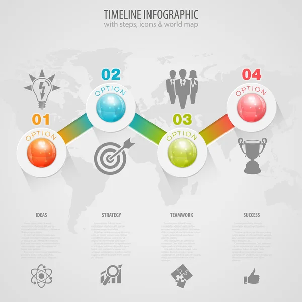 Zeitleiste Infografik — Stockvektor