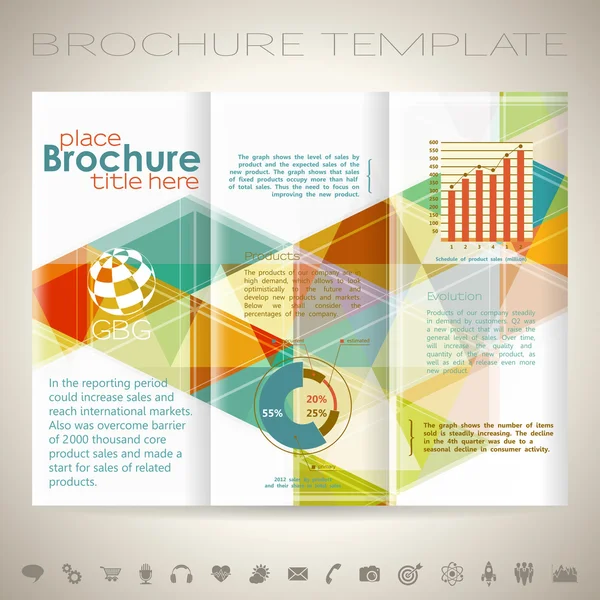 Șablon de design broșură — Vector de stoc