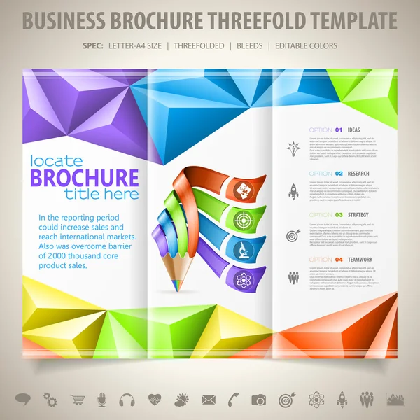 Brochure Design Template — Stock Vector