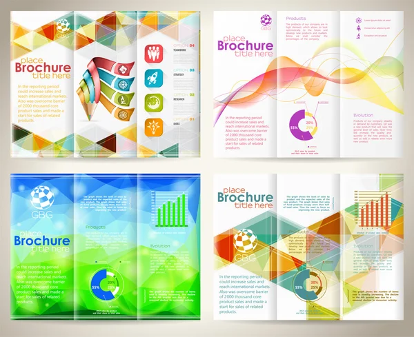 Verzamelen Brochures ontwerpsjabloon — Stockvector