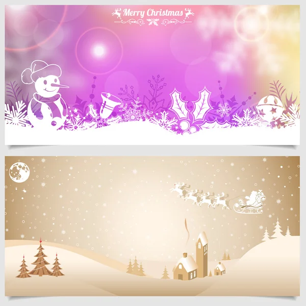 Christmas Banners — Stock Vector