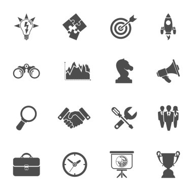 Business Strategy Icon Set clipart