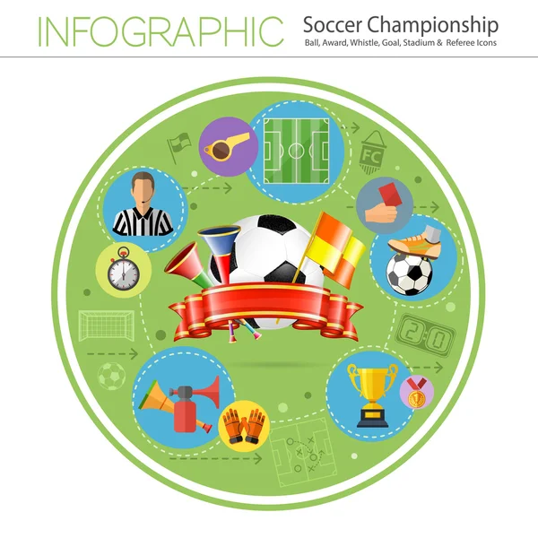 Инфографика футбола — стоковый вектор