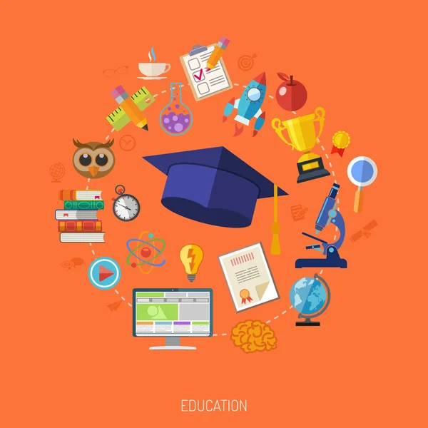 オンライン教育の概念 — ストックベクタ