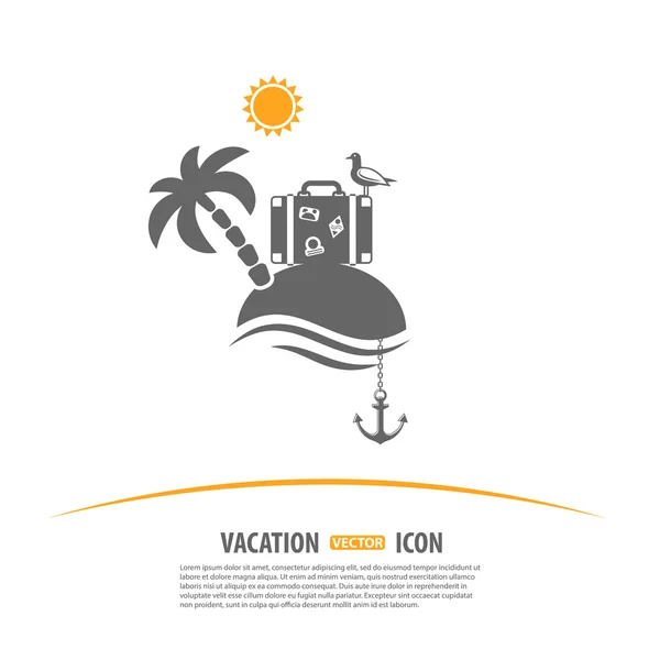 Logotipo de turismo y vacaciones — Vector de stock