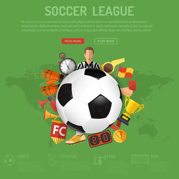 Póster de fútbol — Archivo Imágenes Vectoriales