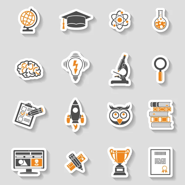 Education Icon Sticker Set — Stock Vector