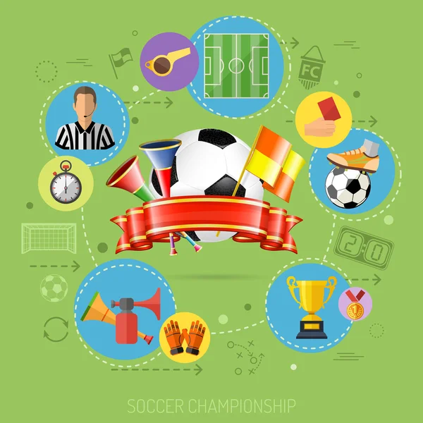 Infografías de fútbol — Vector de stock