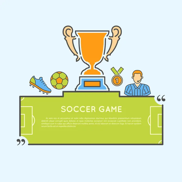 サッカー ゲームのコンセプト — ストックベクタ