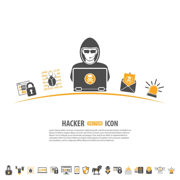 Internetbeveiligingsconcept — Stockvector