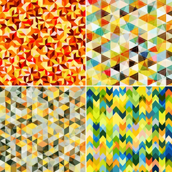 Abstract Mosaic Patterns — Stock Vector