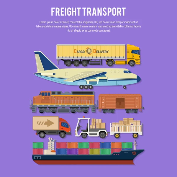 Trasporto e imballaggio del carico — Vettoriale Stock