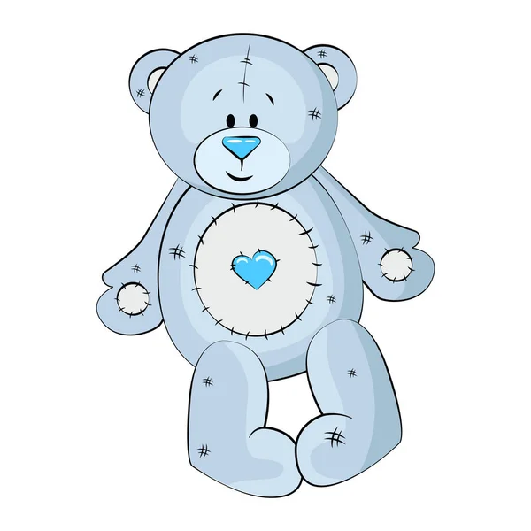 Oyuncak çocuk oyuncak ayı çizgi filmi vektör illüstrasyonu