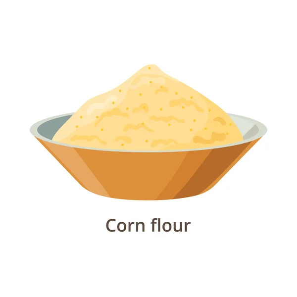 Corn flour vector illustration in flat design isolated on white background — Stock Vector