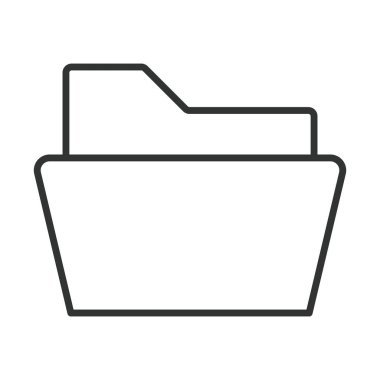 Satır tasarımında basit dizin simgesi. klasör, dosyalar, depolama, dizin, arşiv, belgeler, ofis, beyaz arkaplan vektörü kayıtları. Basit dizin düzenlenebilir vuruş simgesi