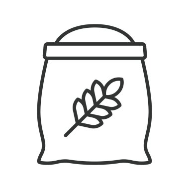 Çizgi dizaynında tam tahıl ikonu. tam tahıl, beslenme, yiyecek, sağlıklı beslenme, yaşam tarzı, beyaz arka planda yemek. tüm taneler düzenlenebilir vuruş simgesi