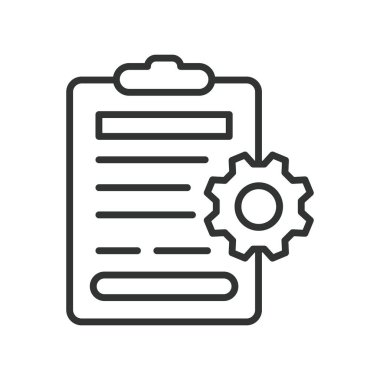 Satır dizaynında proje simgesi. proje, planlama, takım çalışması, işbirliği, yönetim, gelişme, beyaz arka plan vektöründe başarı. Proje düzenlenebilir vuruş simgesi